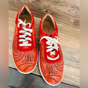 Red and Orange Women's Shoes SPRING STEP JUMILLA SNEAKER size 36 US 5.5-6